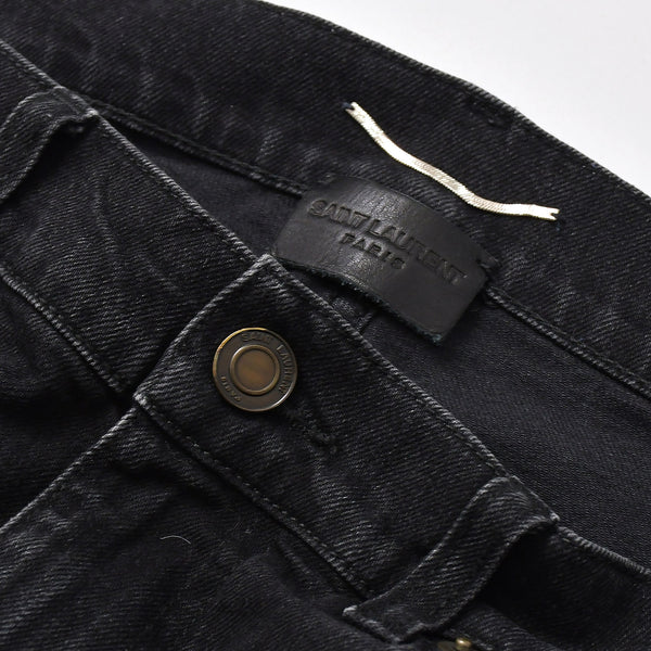 Saint Laurent Paris スキニーデニムパンツ Skinny Denim Pants コットン ブラック サイズ32 美品 中古 4b010238