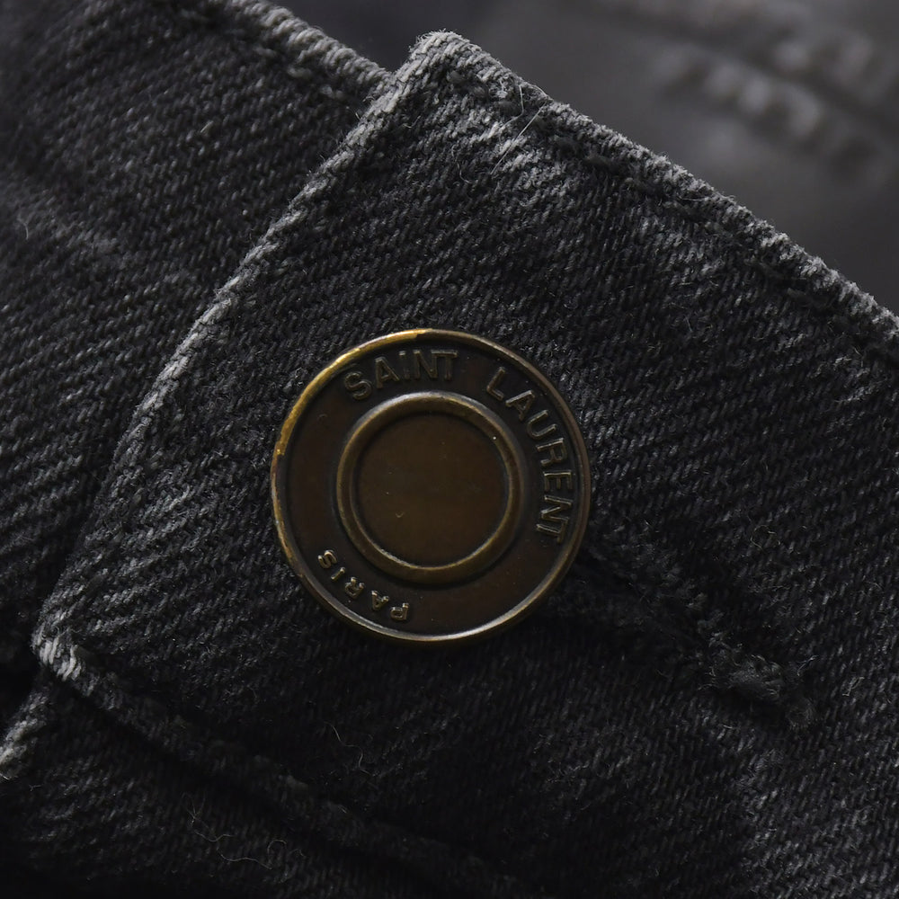 Saint Laurent Paris Skinny Denim Pants Cotton Black Size 32 Good Condition Used 4b010238