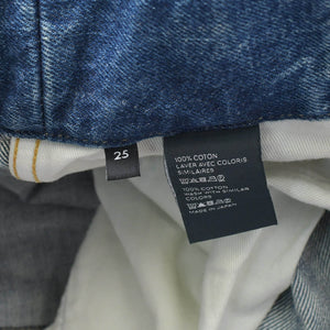 CELINE セリーヌ ジャンボ ハイウエスト ワイドデニムパンツ レディース ジーンズ 25 インディゴブルー 美品 中古4b010253