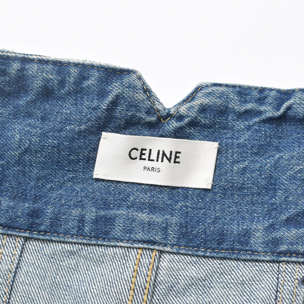 CELINE Jumbo High Waist Wide Denim Pants Women's Jeans 25 Indigo Blue Good Condition Used 4b010253