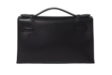 Load image into Gallery viewer, HERMES エルメス □H刻印 ハンドバッグ ポシェットケリー ブラック エヴァーグレイン ルテニウム金具 中古 4b001031