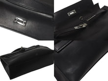Load image into Gallery viewer, HERMES エルメス □H刻印 ハンドバッグ ポシェットケリー ブラック エヴァーグレイン ルテニウム金具 中古 4b001031