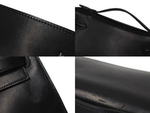 Load image into Gallery viewer, HERMES エルメス □H刻印 ハンドバッグ ポシェットケリー ブラック エヴァーグレイン ルテニウム金具 中古 4b001031