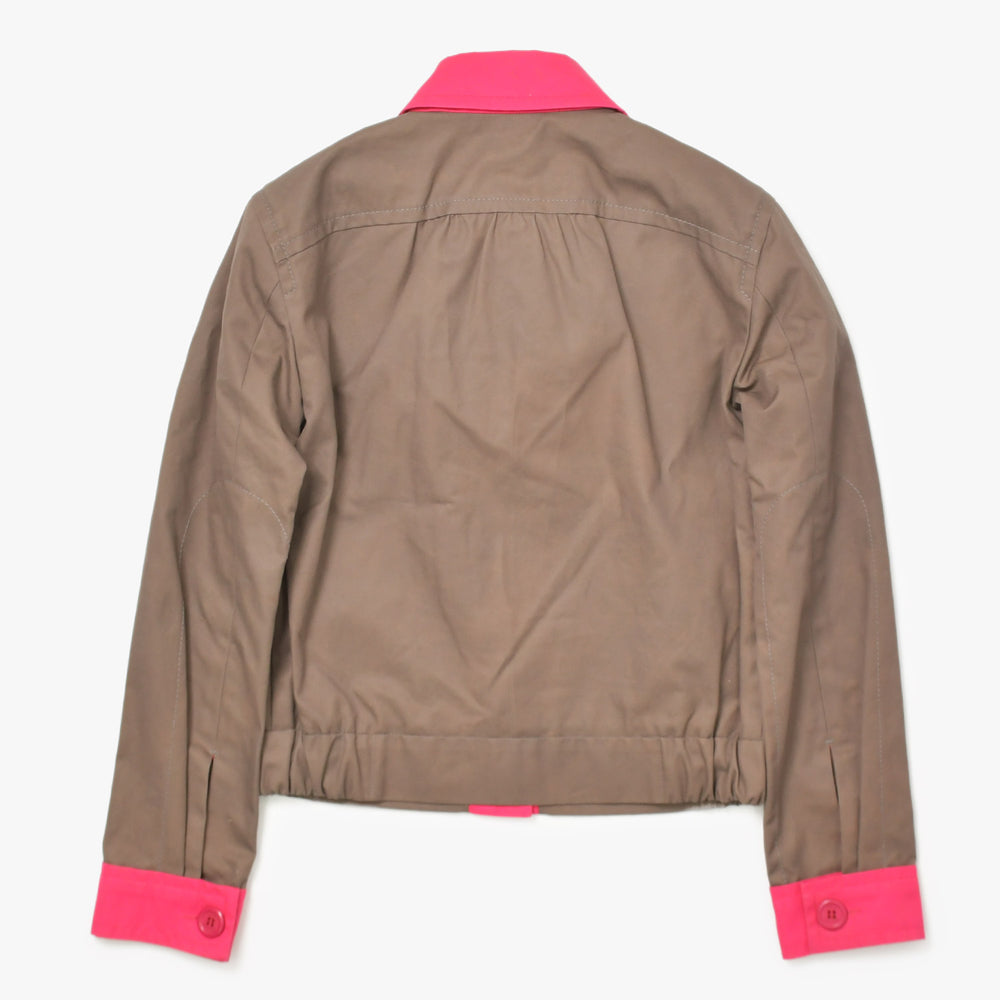 LOUIS VUITTON Jacket Outerwear Cotton Made in France Brown Pink Size 38 Good Condition Used 4b010330