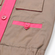 画像をギャラリービューアに読み込む, LOUIS VUITTON ルイヴィトン ジャケット アウター コットン フランス製 ブラウン ピンク サイズ38 美品 中古 4b010330