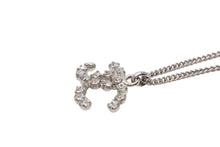 Load image into Gallery viewer, 極美品 CHANEL シャネル ココマーク ネックレス 重量約7.9g 04V刻印 全長約43cm ラインストーン メタル シルバー クリア 中古 4b001036
