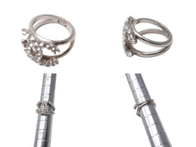 Load image into Gallery viewer, 極美品 CHANEL シャネル ココマーク リング 指輪 重量約5.3g D20K刻印 サイズ11.5号 メタル ラインストーン シルバー クリア 中古 4b001046
