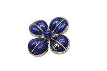 Load image into Gallery viewer, 極美品 CHANEL シャネル カメリア ブローチ 重量約17.6g 07A刻印 ココマーク レジン メタル GP ゴールド ブルー 中古 4b001047