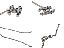 Load image into Gallery viewer, 極美品 CHANEL シャネル ココマーク ネックレス 重量約11.5g 06C刻印 全長約60cm メタル ラインストーン カラーストーン シルバー 中古 4b001048