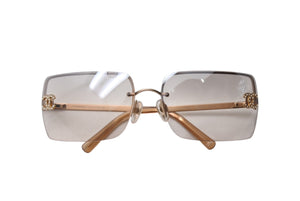 極美品 CHANEL シャネル リムレス サングラス 4092-B c.102/8Z サイズ