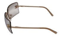 Load image into Gallery viewer, 極美品 CHANEL シャネル リムレス サングラス 4092-B c.102/8Z サイズ62□15 120 ココマーク ラインストーン ブラウン ゴールド 中古 4b001055