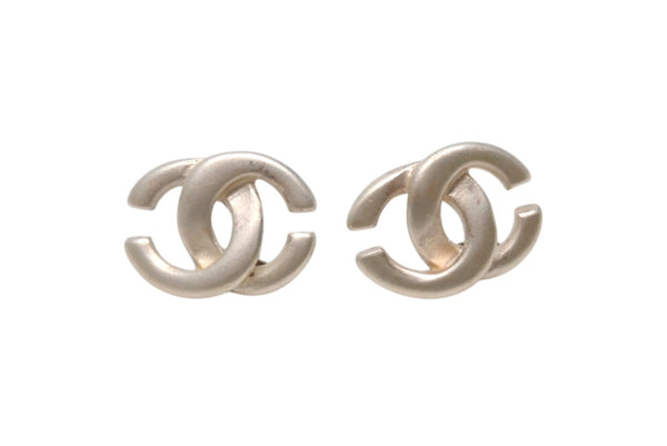 CHANEL シャネル ココマーク ピアス 重量約3.1g 01A刻印 メタル シルバー シャンパンゴールド 両耳用 美品 中古 4b001060
