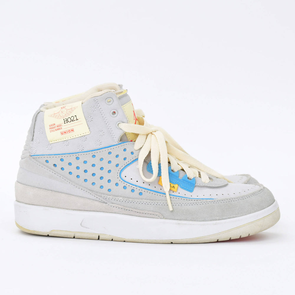Very good condition NIKE×UNION AIR JORDAN2 RETORO sneakers DN3802-001 Gray leather suede Size JP24.5 US6.5 Used 4b010607