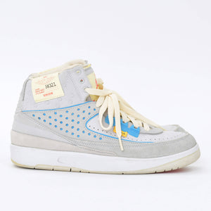 極美品 NIKE×UNION ナイキ×ユニオン AIR JORDAN2 RETORO スニーカー DN3802-001 グレー レザー スウェード サイズ JP24.5 US6.5 中古 4b010607