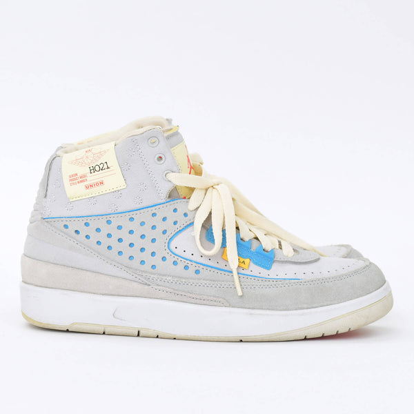 極美品 NIKE×UNION ナイキ×ユニオン AIR JORDAN2 RETORO スニーカー DN3802-001 グレー レザー スウェード サイズ JP24.5 US6.5 中古 4b010607