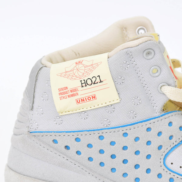 極美品 NIKE×UNION ナイキ×ユニオン AIR JORDAN2 RETORO スニーカー DN3802-001 グレー レザー スウェード サイズ JP24.5 US6.5 中古 4b010607
