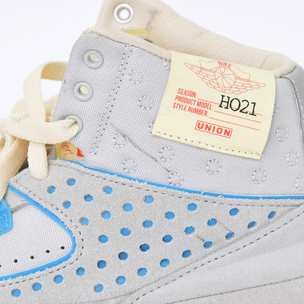 極美品 NIKE×UNION ナイキ×ユニオン AIR JORDAN2 RETORO スニーカー DN3802-001 グレー レザー スウェード サイズ JP24.5 US6.5 中古 4b010607