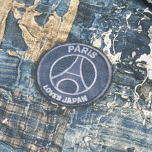 Load image into Gallery viewer, 新品未使用 パリサンジェルマン Poggy × Paris Saint-GermainPSG 半袖シャツ ボロプリント ネイビー サイズL 中古 4b010616