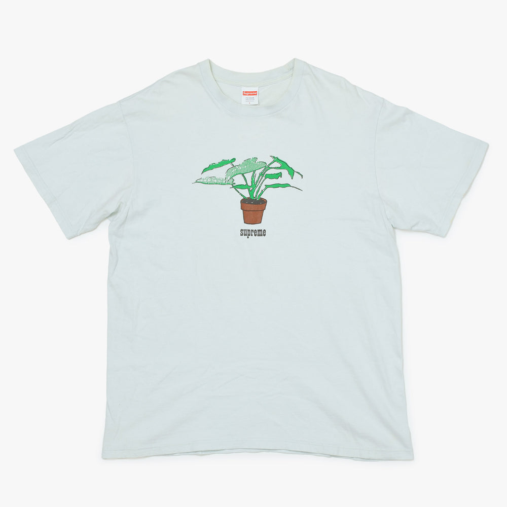 SUPREME シュプリーム tシャツ 17FW Plant Tee プラント 青 ブルー サイズL 良品 中古 4b010632