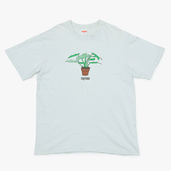 SUPREME シュプリーム tシャツ 17FW Plant Tee プラント 青 ブルー サイズL 良品 中古 4b010632