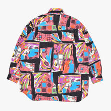 Load image into Gallery viewer, STONE ISLAND ストーンアイランド 総柄シャツ マルチカラー ブラック ピンク ブルー サイズｓ美品 中古 010642