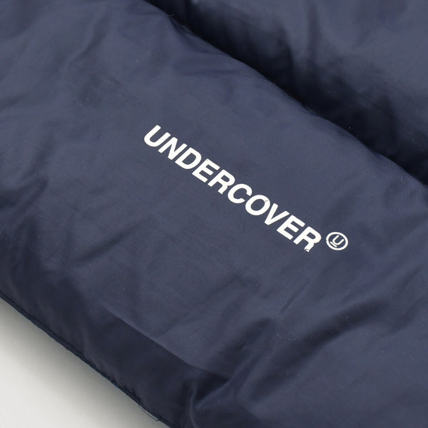 UNDERCOVER アンダーカバー アーカイブ レザースリーブ ダウンジャケット ネイビー ホワイト サイズ3 美品 中古 4b010648