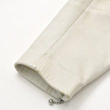 画像をギャラリービューアに読み込む, UNDERCOVER アンダーカバー アーカイブ レザースリーブ ダウンジャケット ネイビー ホワイト サイズ3 美品 中古 4b010648