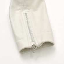 画像をギャラリービューアに読み込む, UNDERCOVER アンダーカバー アーカイブ レザースリーブ ダウンジャケット ネイビー ホワイト サイズ3 美品 中古 4b010648
