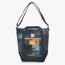 Load image into Gallery viewer, MASTERPIECE×fdmtl マスターピース×ファンダメンタル 総柄デニムパッチワークプリント ショルダーバッグ 美品 中古 4b010652