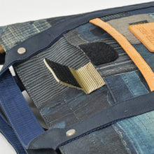 Load image into Gallery viewer, MASTERPIECE×fdmtl マスターピース×ファンダメンタル 総柄デニムパッチワークプリント ショルダーバッグ 美品 中古 4b010652