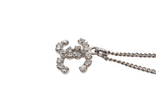 Load image into Gallery viewer, 極美品 CHANEL シャネル ココマーク ネックレス 重量約7.7g 05V刻印 全長約43.5cm ラインストーン メタル シルバー クリア 中古 4b001067