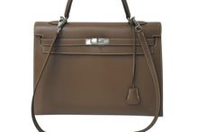 Load image into Gallery viewer, 極美品 HERMES エルメス ケリー35 ハンドバッグ □O刻 2011年 外縫い カーフスキン エトゥープ シルバー金具 中古 4b001082