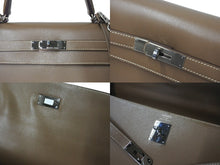 Load image into Gallery viewer, 極美品 HERMES エルメス ケリー35 ハンドバッグ □O刻 2011年 外縫い カーフスキン エトゥープ シルバー金具 中古 4b001082