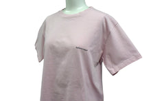 画像をギャラリービューアに読み込む, BALENCIAGA バレンシアガ 半袖Tシャツ 578137 サイズM ロゴプリント ピンク ブラック コットン 美品 中古 4b001085