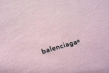 画像をギャラリービューアに読み込む, BALENCIAGA バレンシアガ 半袖Tシャツ 578137 サイズM ロゴプリント ピンク ブラック コットン 美品 中古 4b001085