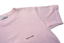 画像をギャラリービューアに読み込む, BALENCIAGA バレンシアガ 半袖Tシャツ 578137 サイズM ロゴプリント ピンク ブラック コットン 美品 中古 4b001085