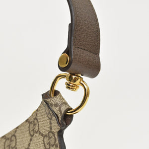 極美品 GUCCI グッチ ブロンディベルトバッグ GGスプリームキャンバス ベージュ インターロックキングG ラウンドGロゴ ウエストバッグ ゴールド金具 718154 中古 4a001086