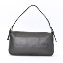 画像をギャラリービューアに読み込む, 極美品 FENDI フェンディ マンマバケット ワンショルダーバッグ 2470 26424 008 レザー ブラック グリーン シルバー金具 中古 4b010886