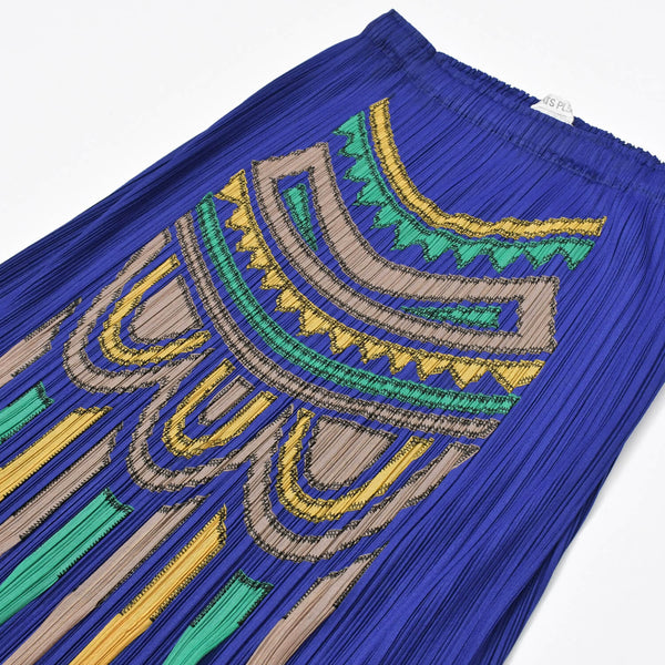 極美品 ISSEY MIYAKE イッセイミヤケ PLEATS PLEASE プリーツプリーズ スカート PP31-JG571 サイズ1 ブルー 中古 4b010919
