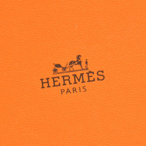 極美品 HERMES エルメス ラージタグ ネームタグ バッグチャーム ◻︎M刻印 シェーブル エトゥープ シルバー金具 中古 4b010927