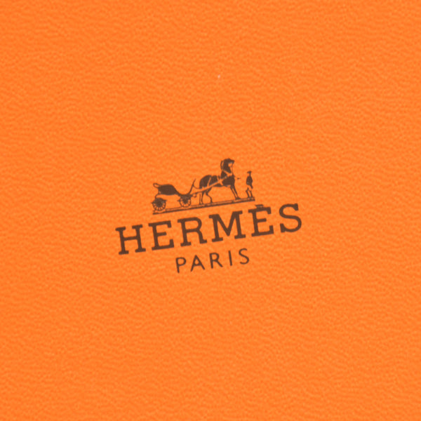 極美品 HERMES エルメス ラージタグ ネームタグ バッグチャーム ◻︎M刻印 シェーブル エトゥープ シルバー金具 中古 4b010927