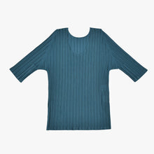 Load image into Gallery viewer, 新品同様 PLEATS PLEASE ISSEY MIYAKE プリーツプリーズイッセイミヤケ プリーツ カットソー ブルー ポリエステル PP41-FK371 サイズ3 中古 4b010936