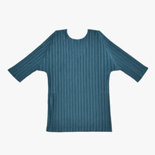 Load image into Gallery viewer, 新品同様 PLEATS PLEASE ISSEY MIYAKE プリーツプリーズイッセイミヤケ プリーツ カットソー ブルー ポリエステル PP41-FK371 サイズ3 中古 4b010936