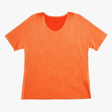 Load image into Gallery viewer, 極美品 PLEATS PLEASE ISSEY MIYAKE プリーツプリーズイッセイミヤケ プリーツ カットソー オレンジ ポリエステル PP73FK351 サイズ3 中古 4b010937