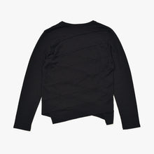 Load image into Gallery viewer, 極美品 ISSEY MIYAKE イッセイミヤケ ホワイトレーベル ボーダー柄 長袖Tシャツ トップス ブラック サイズ2 中古 4b010946