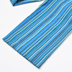 ISSEY MIYAKE FETE イッセイミヤケ ストライプ柄 パンツ IF44FF602 ウール コットン ブルー サイズ1 美品 中古 4b010949