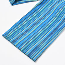 Load image into Gallery viewer, ISSEY MIYAKE FETE イッセイミヤケ ストライプ柄 パンツ IF44FF602 ウール コットン ブルー サイズ1 美品 中古 4b010949