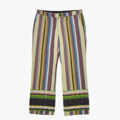 ISSEY MIYAKE イッセイミヤケ Haat ハート ストライプ柄 マルチカラー パンツ 美品 中古 4b010950