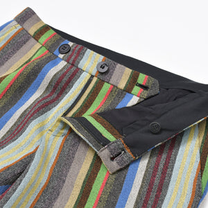 ISSEY MIYAKE イッセイミヤケ Haat ハート ストライプ柄 マルチカラー パンツ 美品 中古 4b010950