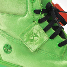 Load image into Gallery viewer, Timberland × Off-White 6インチ ブーツ A1Q8P ヴァージルアブロー グリーン ブラック レッド ベルベット サイズJP26.0 /US9W 美品 中古 4b011061